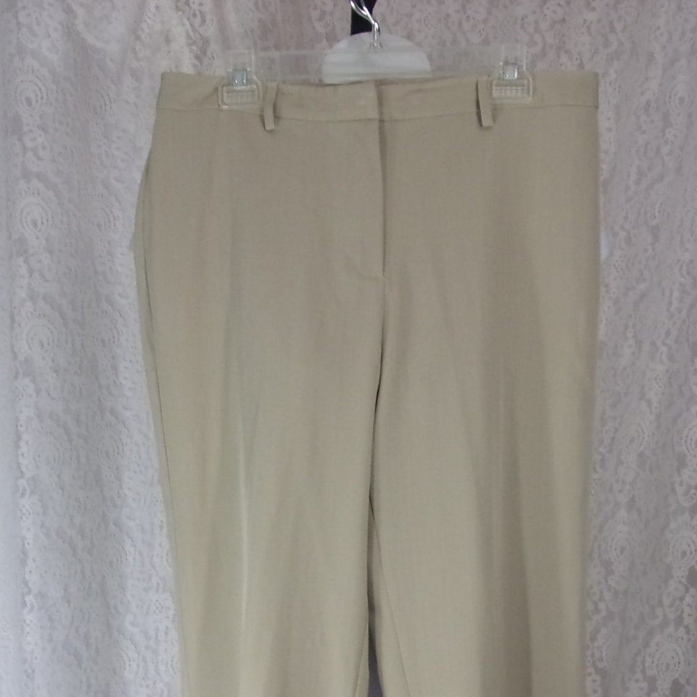 Khaki Dress Pants Slacks Straight Leg Size 12